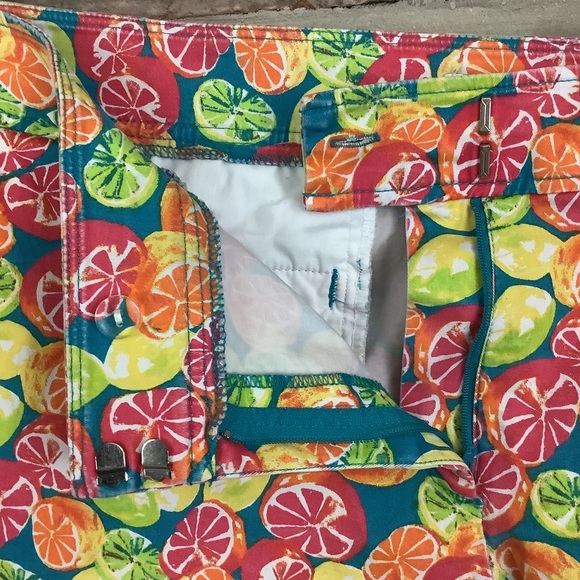 JUNIPER+LIME Citrus Print Denim Shorts 121 - Picture 5 of 9